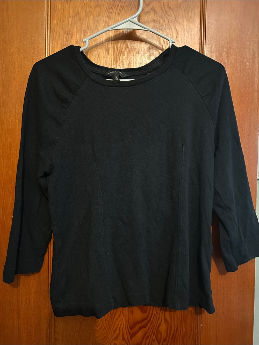 Banana Republic Black Long Sleeve Crewneck Top